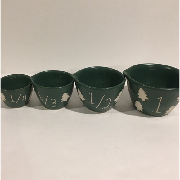 Rae Dunn | “Merry” - Christmas Tree All Over Design Measuring Cup Set - Picture 4 of 6